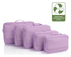 Heys Ecotex Packing Cube 5 Pc Set Lilac Blossom