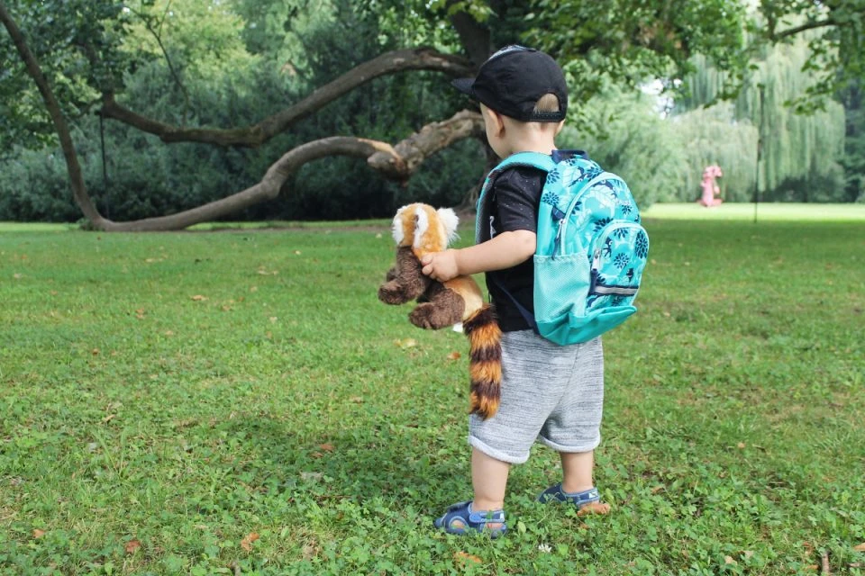 Vaude ruksak i plišana panda